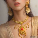 Kundan-look Kempu Choker (கெம்பு சோக்கர்)